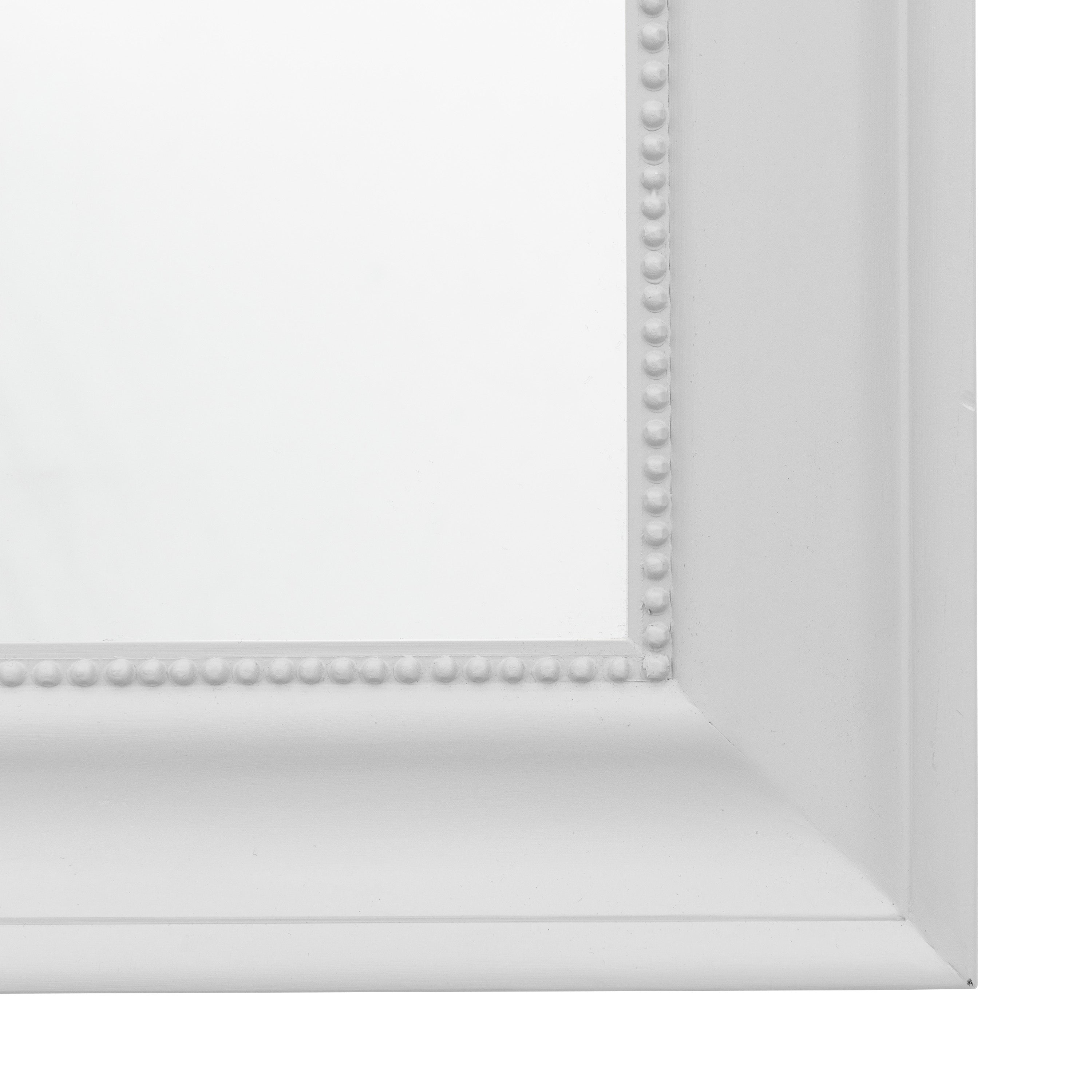 Iowa Stone White Rectangle Wall Mirror Large